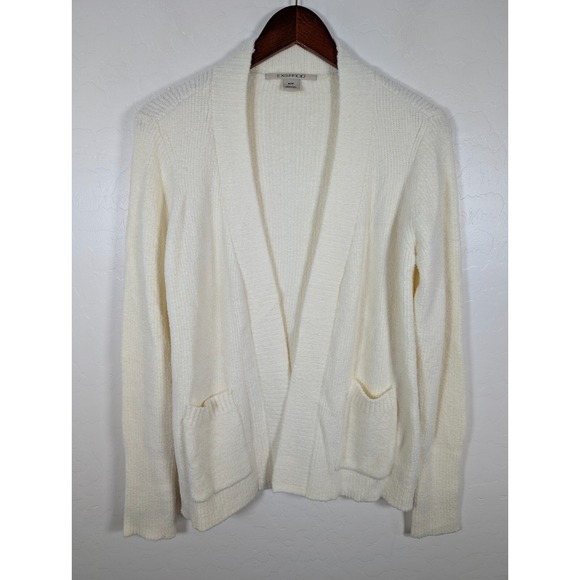 Exofficio Sweaters - EXOFFICIO Sweater Womens Medium Ivory‎ Open Cardigan Pockets Long Sleeve Stretch